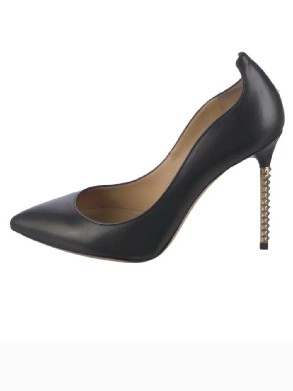 Valentino Black Leather Stiletto Heels